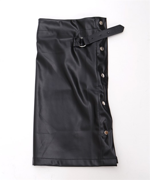サイド釦合皮レッグカバー | POETIQUE | axes femme online shop サイド釦合皮レッグカバー | POETIQUE | axes femme online shop