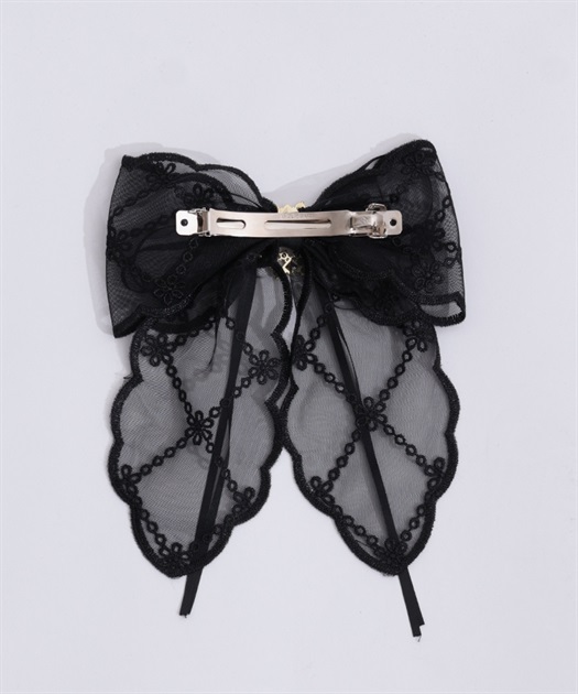 ビジュー付リボンバレッタ | outlet | axes femme online shop