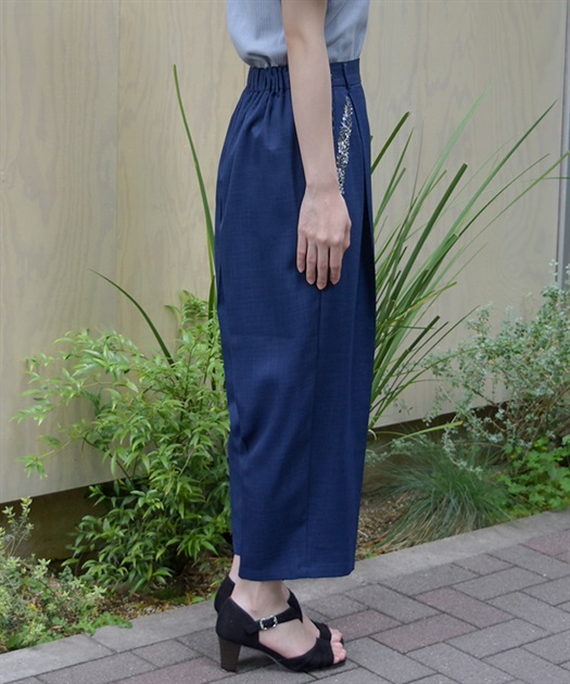 鳥×フラワー刺繍タックパンツ | レディース服・レディース 鳥×フラワー刺繍タックパンツ | レディース服・レディース