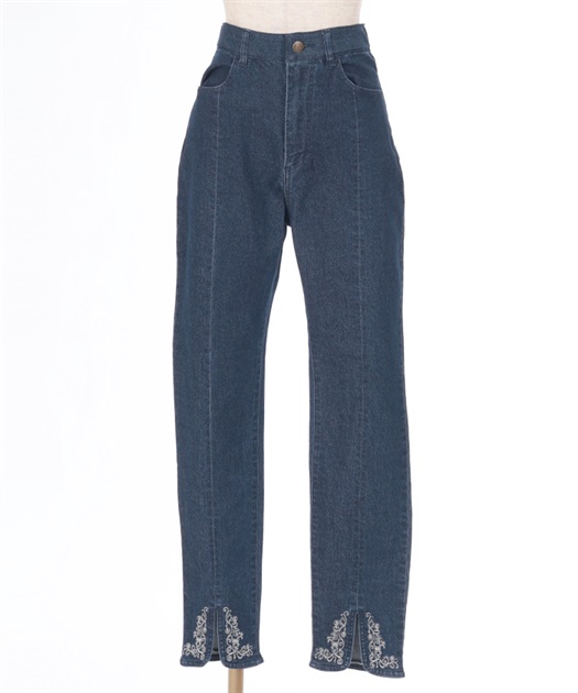 刺繍スリットフィットデニム | outlet | axes femme online shop 刺繍スリットフィットデニム | outlet | axes femme online shop