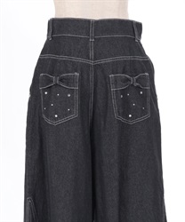 バックリボンワイドデニムパンツ | outlet | axes femme online shop バックリボンワイドデニムパンツ | outlet | axes femme online shop
