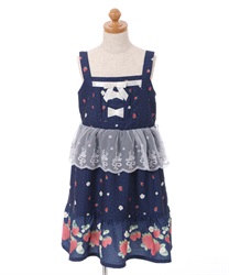 kidsエプロン風いちご柄ジャンスカ | outlet | axes femme