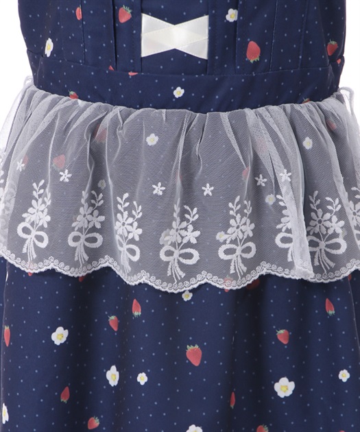 kidsエプロン風いちご柄ジャンスカ | outlet | axes femme kidsエプロン風いちご柄ジャンスカ | outlet | axes femme