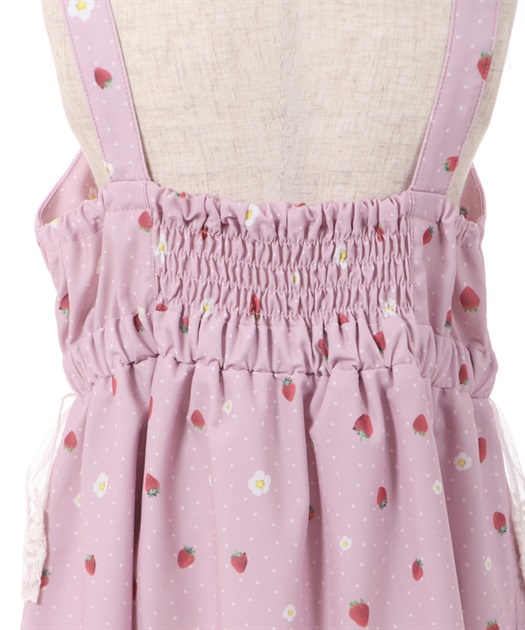 kidsエプロン風いちご柄ジャンスカ | outlet | axes femme kidsエプロン風いちご柄ジャンスカ | outlet | axes femme