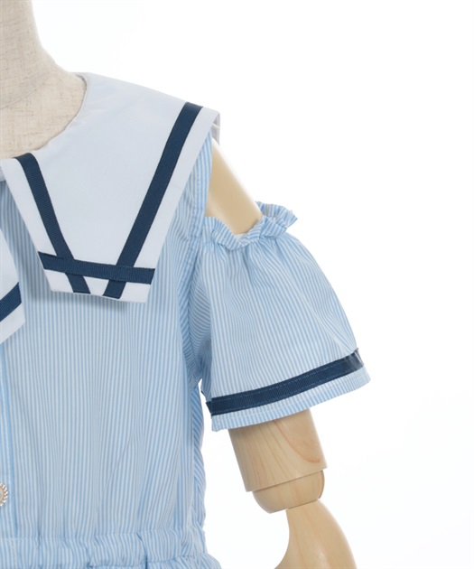 肩開きマリンセーラーワンピース | kids | axes femme online shop 肩開きマリンセーラーワンピース | kids | axes femme online shop