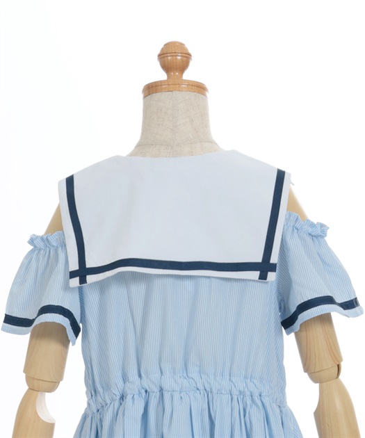 肩開きマリンセーラーワンピース | kids | axes femme online shop 肩開きマリンセーラーワンピース | kids | axes femme online shop