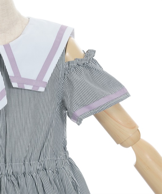 肩開きマリンセーラーワンピース | kids | axes femme online shop 肩開きマリンセーラーワンピース | kids | axes femme online shop