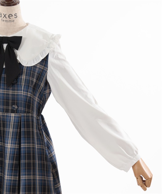 ⭐︎新品タグ付き⭐︎ yori タータンチェックシアーワンピース 36 ⭐︎新品タグ付き⭐︎ yori タータンチェックシアーワンピース 34