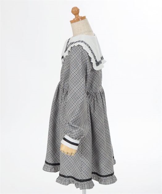 チェック×音楽柄セーラーワンピース | kids | axes femme online チェック×音楽柄セーラーワンピース | kids | axes femme online