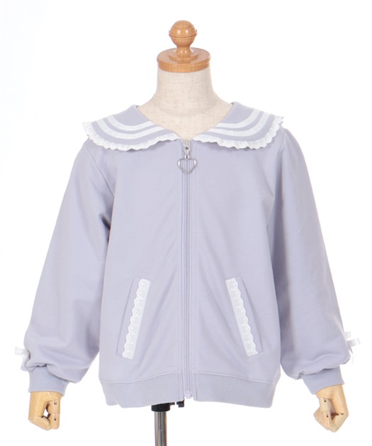 ロゴ刺繍セーラー襟ブルゾン | レディース服・レディース