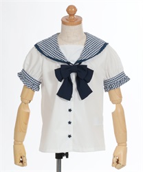 ギンガムチェックセーラーブラウス | レディース服・レディース ギンガムチェックセーラーブラウス | レディース服・レディース