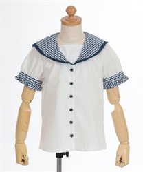 ギンガムチェックセーラーブラウス | レディース服・レディース ギンガムチェックセーラーブラウス | レディース服・レディース