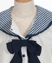 ギンガムチェックセーラーブラウス | レディース服・レディース ギンガムチェックセーラーブラウス | レディース服・レディース