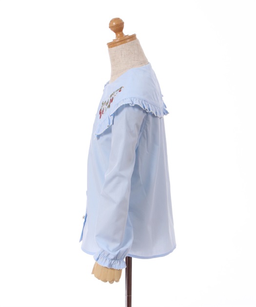 kidsいちご柄刺繍襟フリルブラウス | outlet | axes femme kidsいちご柄刺繍襟フリルブラウス | outlet | axes femme
