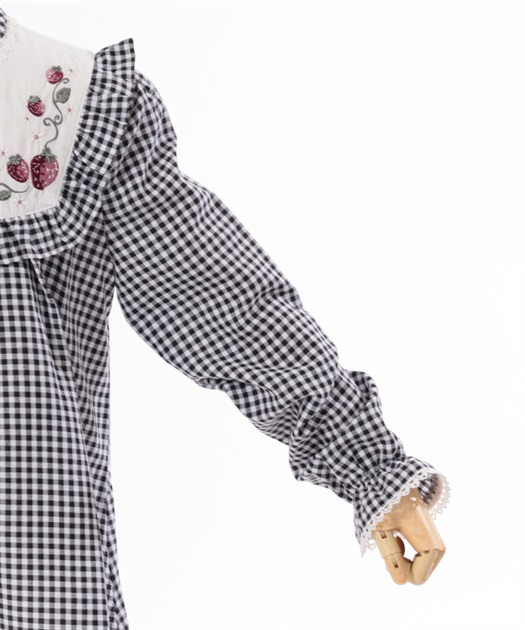 kidsいちご刺繍チェックブラウス | kids -outlet- | axes femme