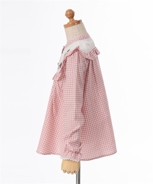 kidsいちご刺繍チェックブラウス | kids -outlet- | axes femme