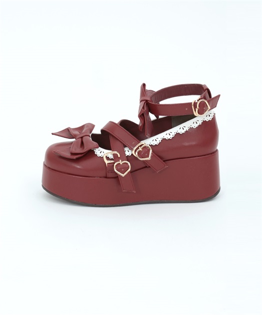 リボンスカラップ配色シューズ | kawaii | axes femme online shop リボンスカラップ配色シューズ | kawaii | axes femme online shop