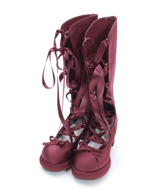 レースアップサテンシューズ | POETIQUE | axes femme online shop レースアップサテンシューズ | POETIQUE | axes femme online shop