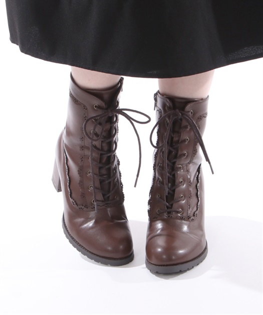スカラップレースアップブーツ | outlet | axes femme online shop