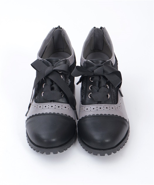 玄関先迄納品 雑貨 | 配色レースアップブーティー | shop online femme axes トップス