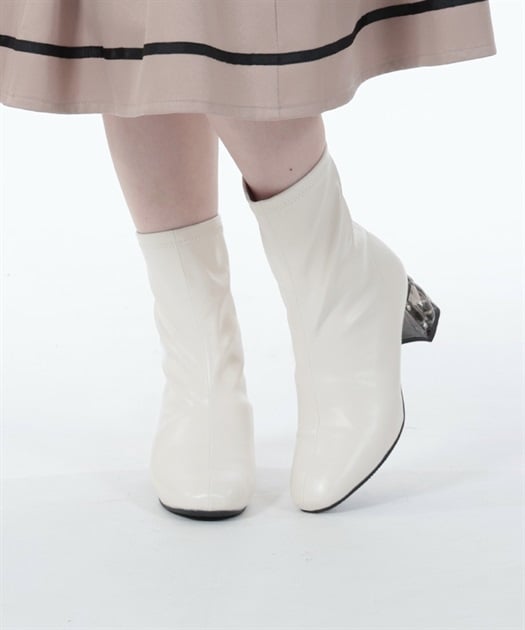 ビジュー付クリアヒールブーツ【期間限定価格】 | レディース服 ビジュー付クリアヒールブーツ【期間限定価格】 | レディース服