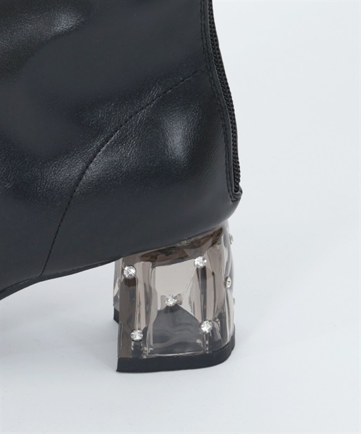 ビジュー付クリアヒールブーツ | outlet | axes femme online shop ビジュー付クリアヒールブーツ | outlet | axes femme online shop