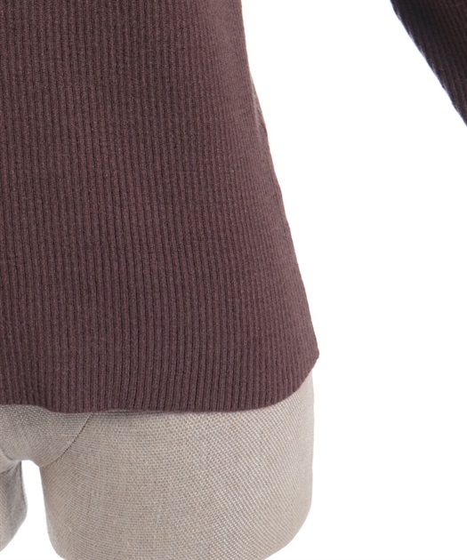 ブローチ付バイカラー襟ニット | axes femme online shop