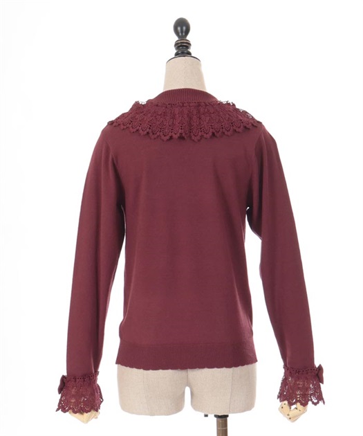レーシーフリルニットプル | kawaii | axes femme online shop レーシーフリルニットプル | kawaii | axes femme online shop