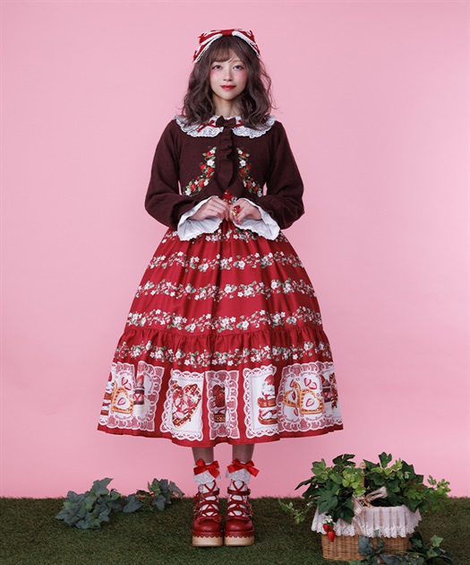 いちご刺繍ニットボレロ | Chalmiere | axes femme onlineshop