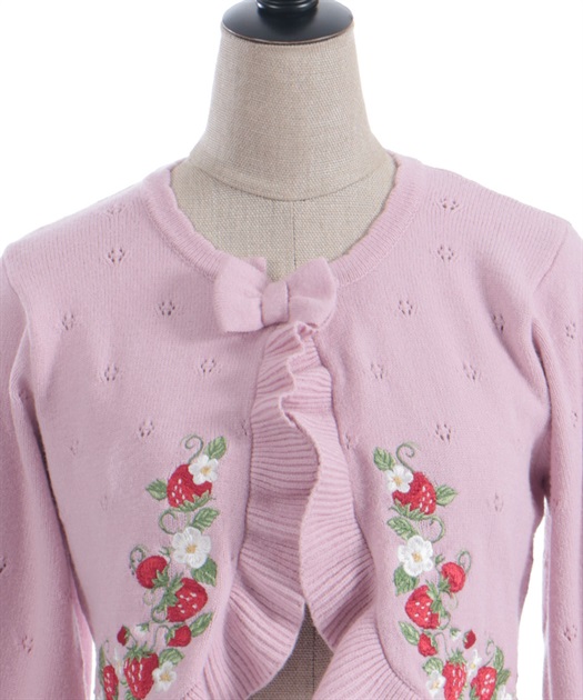 いちご刺繍ニットボレロ | 大人衣料 | axes femme online shop