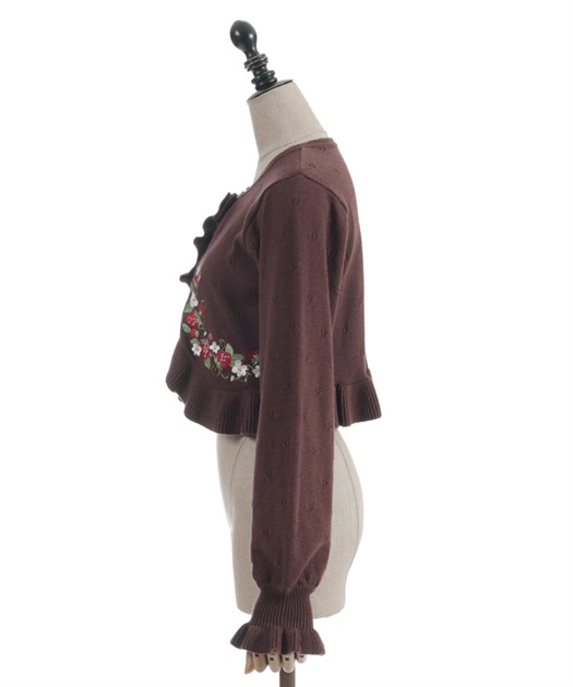 いちご刺繍ニットボレロ | Chalmiere | axes femme onlineshop
