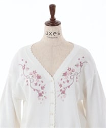 SAKURA刺繍ショートカーディガン | outlet | axes femme