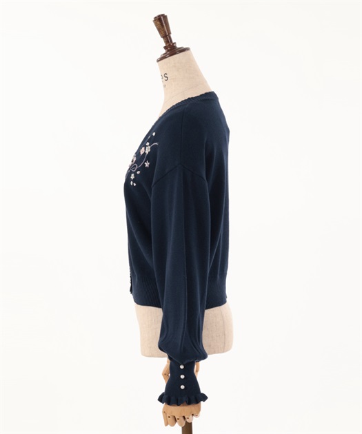 SAKURA刺繍ショートカーディガン | レディース服 SAKURA刺繍ショートカーディガン | レディース服