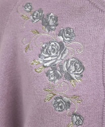axes femme｜ローズ刺繍ニットポンチョ | Rakuten Fashion(楽天