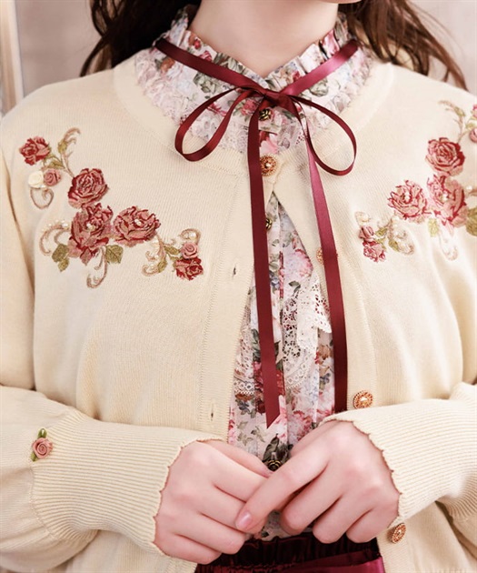 フラワーガーデン刺繍カーディガン | レディース服・レディース フラワーガーデン刺繍カーディガン | レディース服・レディース