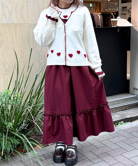 ハートジャカードニットカーディガン | axes femme | axes femme