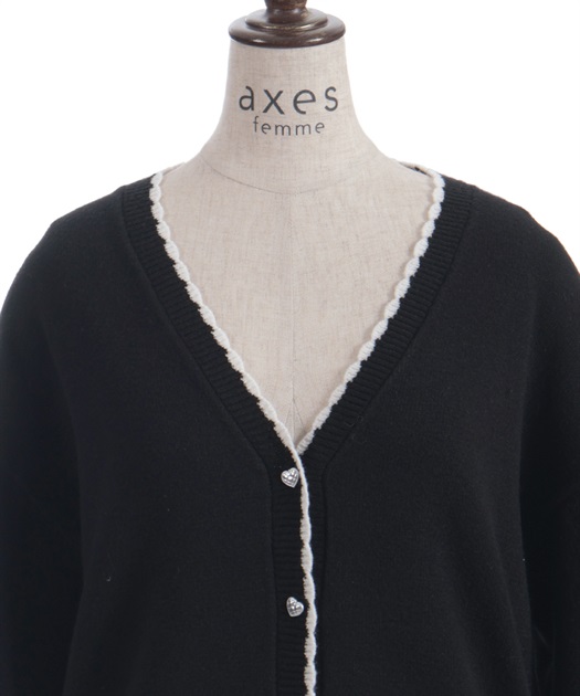 ハートジャカードニットカーディガン | axes femme | axes femme