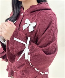 リボン裏ボアニットケープ | レディース服・レディース リボン裏ボアニットケープ | レディース服・レディース