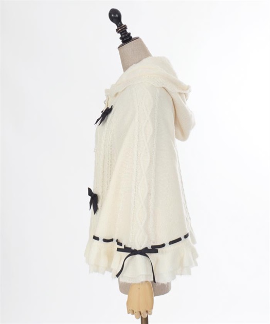 リボン裏ボアニットケープ | outlet | axes femme online shop