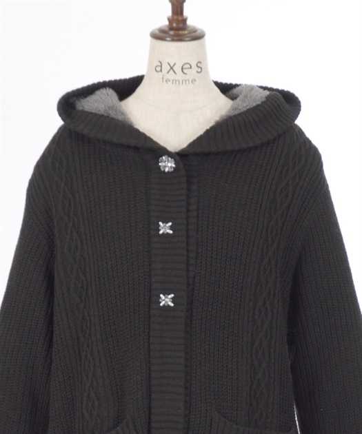 裏ボアニットコーディガン | outlet | axes femme online shop 裏ボアニットコーディガン | outlet | axes femme online shop
