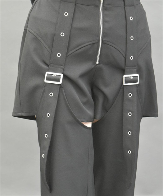ベルトデザインセパレートパンツ | レディース服・レディース ベルトデザインセパレートパンツ | レディース服・レディース