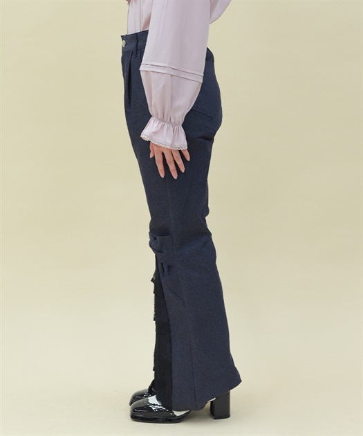 レースフリルデニムパンツ | POETIQUE | axes femme online shop