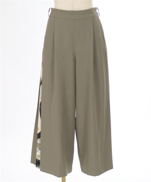 スカーフ柄切替ワイドパンツ | outlet | axes femme online shop スカーフ柄切替ワイドパンツ | outlet | axes femme online shop