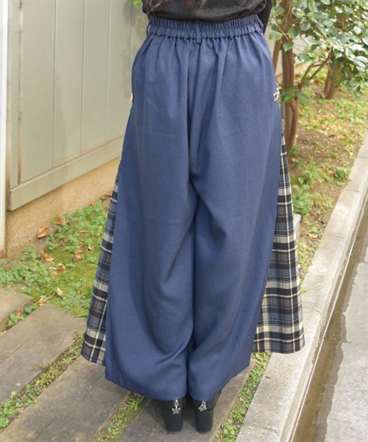 サイドチェックワイドパンツ | outlet | axes femme online shop サイドチェックワイドパンツ | outlet | axes femme online shop