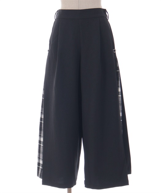 サイドチェックワイドパンツ | outlet | axes femme online shop サイドチェックワイドパンツ | outlet | axes femme online shop