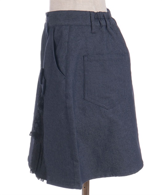 レースフリルデニムスカート | axes femme online shop