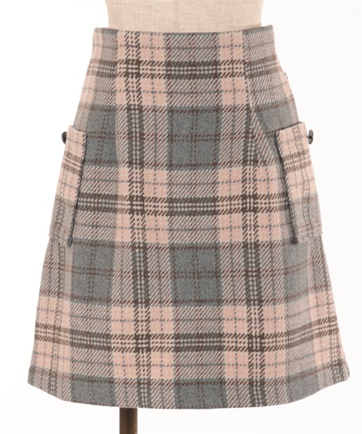 ロービングチェックミニスカート | outlet | axes femme online shop