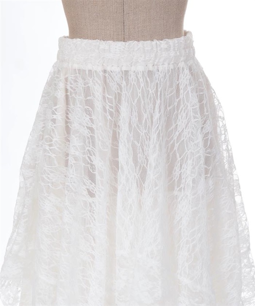 ペチ付イレヘムレーススカート | axes femme | axes femme