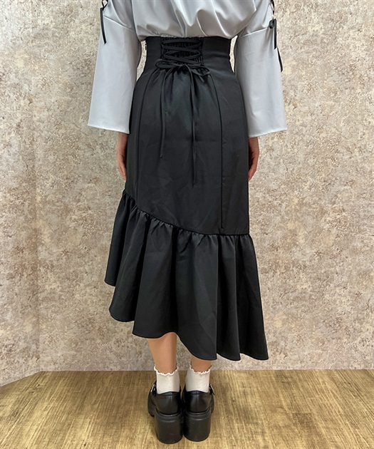 フリルスカート ゴシック魔女のアシンメトリーフリルスカート