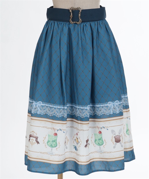 レトロ喫茶ベルト付スカート | outlet | axes femme online shop